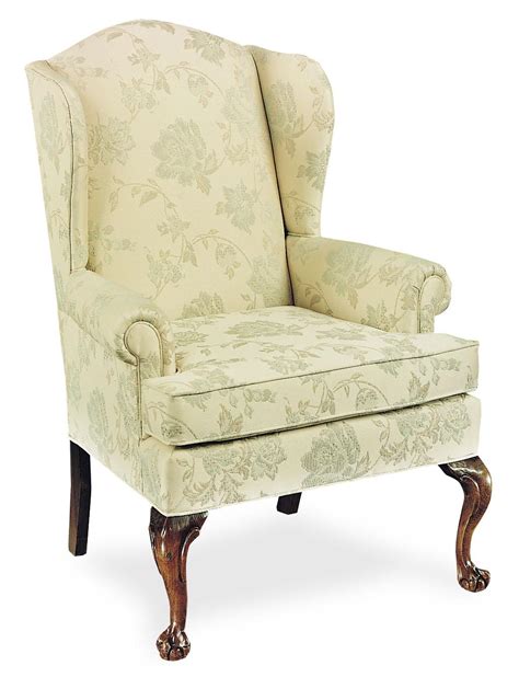 Fairfield Chairs Upholstered Wing Chair With Claw Feet Find Your