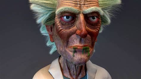 Rick And Morty Fan Art Shows A Crazy Hyper Realistic Old Man Rick 3d