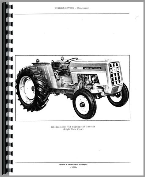 International Harvester 464 Tractor Parts Manual