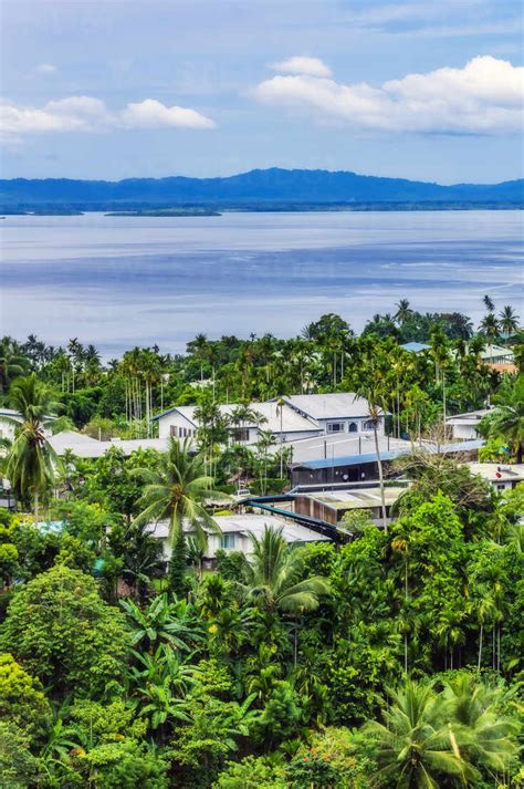 Papua New Guinea Milne Bay Province Alotau Coastal Town Surrounded
