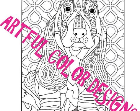 Coloring in these adorable puppy coloring pages and make them any color you like, to match the look and feel of your own pet. Basset Hound Dog Coloring Page Printable Download For Dog ...