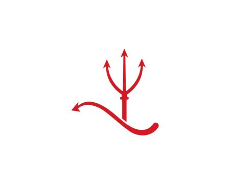 Logo Setan Trisula Setan Maskot Api Vektor Setan Maskot Api PNG Dan Vektor Dengan Background
