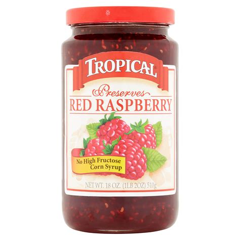 Tropical Red Raspberry Preserves 18 Oz