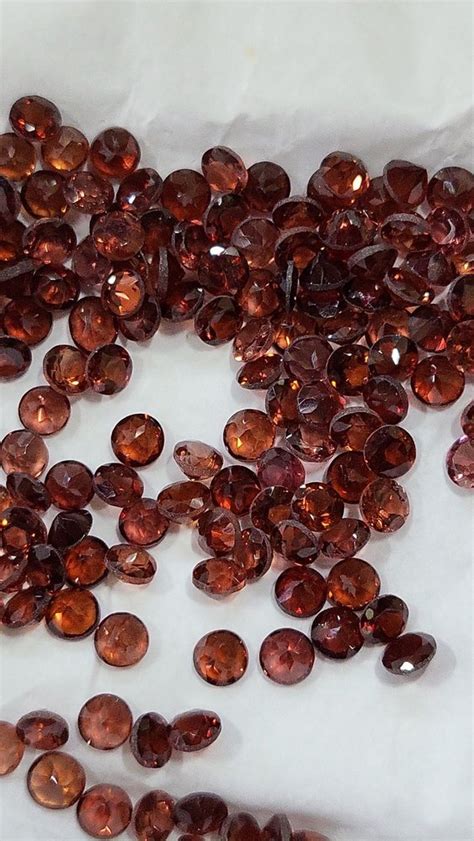 Red Garnet Calibrated Mm Round Loose Gemstones At Rs Carat Loose