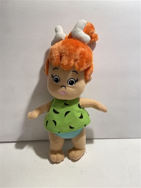 Pebbles Flintstones And Bam Bam 15” Plush Stuffed Doll Hanna Barbera Good