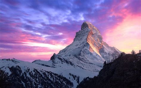 Matterhorn Sunset Matterhorn Mountains Beauty Nature Sunset Sky
