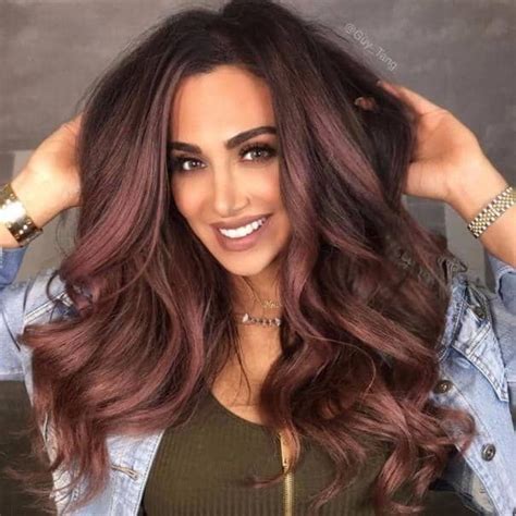 Burgundy Brown Hair For Olive Skin Women Colore Capelli Pelle