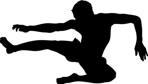 Silhouette Karate Kick Mixed Martial Arts Png Download