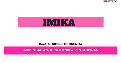 Temuduga terbuka operator juruteknik panasonic 150 kekosongan kerja kosong kerajaan. Jawatan Kosong Terkini Imika ~ Jualan, Juruteknik ...