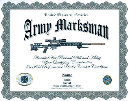 What is always the number 1 target on an m60 range card? U.S. Army XM-2010 Sniper Rifle Qualification Display Recognitions