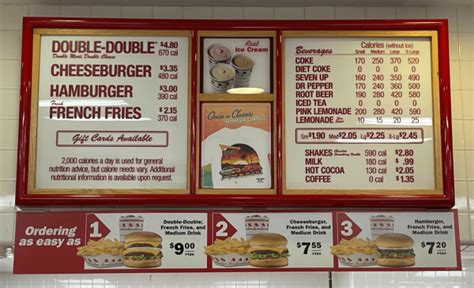 Updated In N Out Burger Menu With Major Price Increases