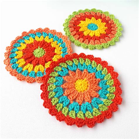 Zesty Coasters Easy Free Crochet Pattern Annie Design Crochet