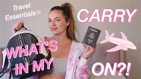 Whats In My Carry On My Travel Essentials Youtube