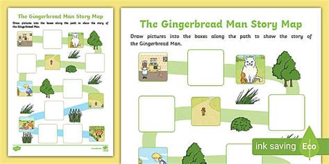 The Gingerbread Man Story Map Activity Twinkl