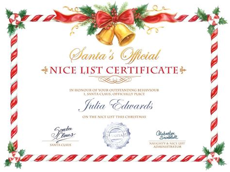 It's a great way to make someone's eyes widen with delight this christmas. Effect. Nice List Certificate - PhotoFunia: Free photo ...