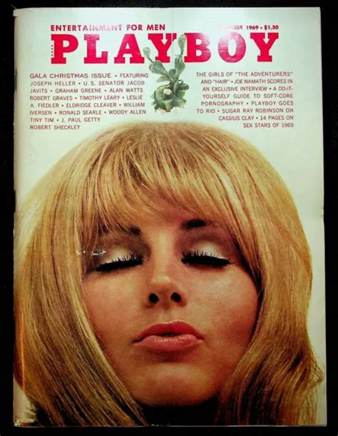 Vintage Playboy Magazine December 1969 Christmas Joe Namath Joseph