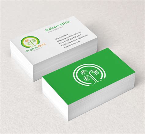 Organic Farming Logo And Business Card Template The Design Love