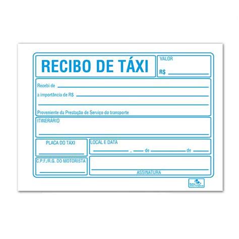 Recibo De Taxi Para Imprimir Imagui
