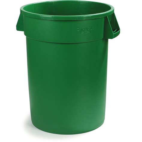 34104409 Bronco Round Waste Bin Trash Container 44 Gallon Green