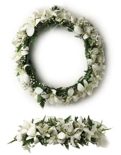 White Hawaiian Haku Lei Wedding Lei Hawaii Wedding Floral Wedding