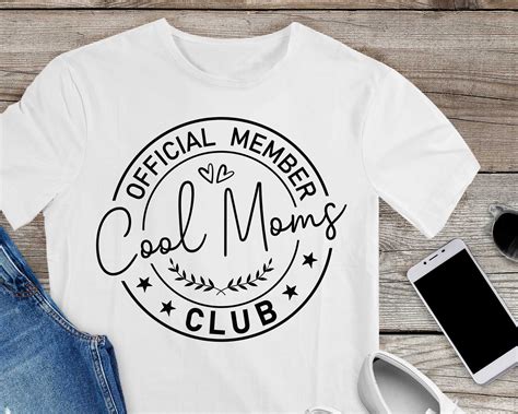 Official Member Cool Moms Club Svg Mom Svg Cool Moms Shirt Etsy