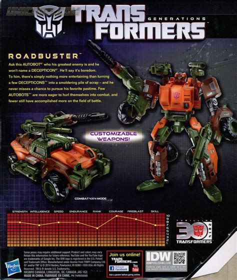 Transformers Generations Roadbuster Voyager Transformers Tech Spec