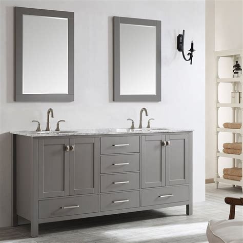 Bathroom vanity wall mirror *style: Beachcrest Home Newtown 72" Double Vanity Set with Mirror ...