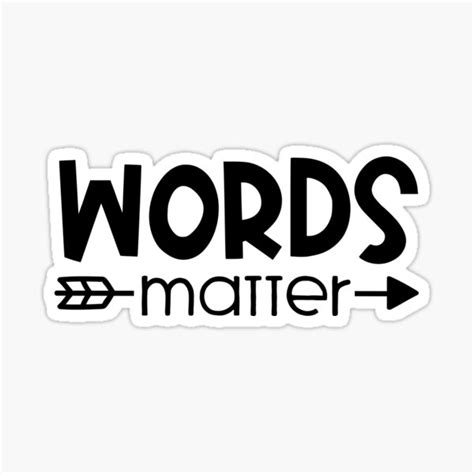 Your Words Matter Speech Therapy Appreciation Sticker For Sale By
