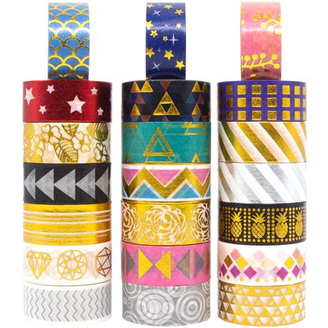 Buy Ieebee 21 Rolls Washi Tape Set 15mm Wide Foli And Gold Ing Colored