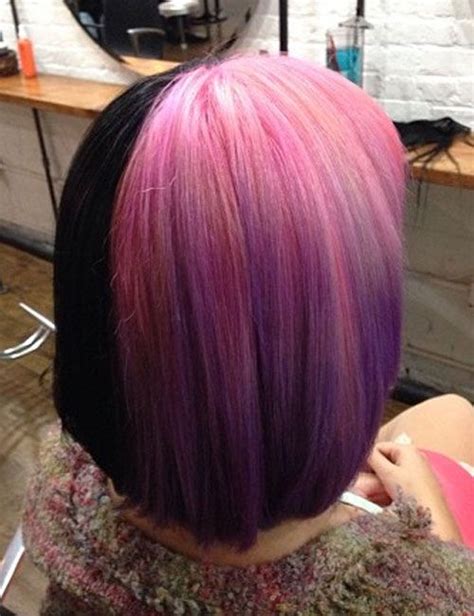 Melanie Martinez Hair Pink Black 2 Half Dyed Hair Half And Half Hair