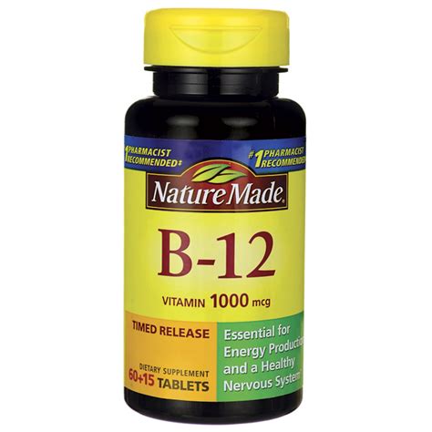 Nature Made Time Release B12 1000 Mcg 75 Tabs Swanson® Nature Made