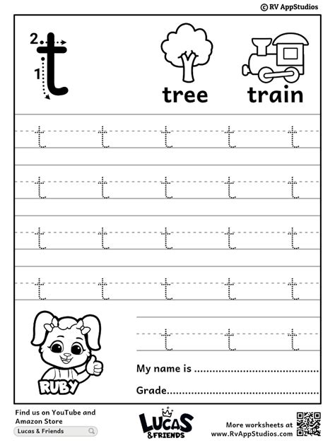 Lowercase Letter T Tracing Worksheets Trace Small Letter T Worksheet