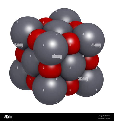 Lime Quicklime Calcium Oxide Cao Crystal Structure Atoms Are