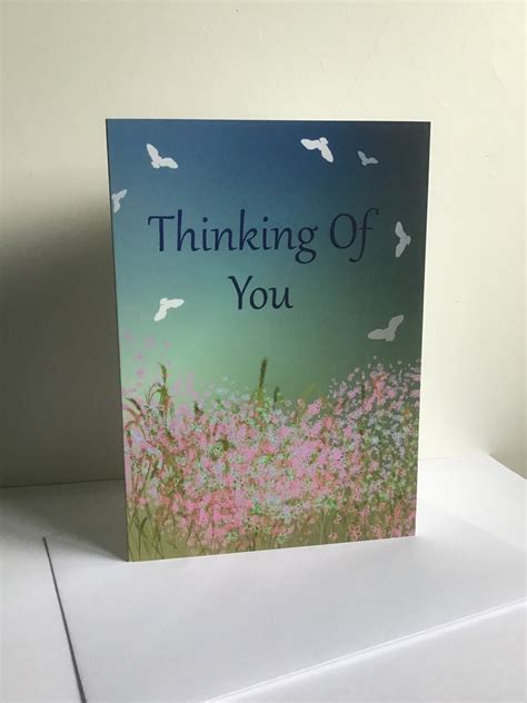 Thinking of You Greetings Card Inspirational Card  Etsy