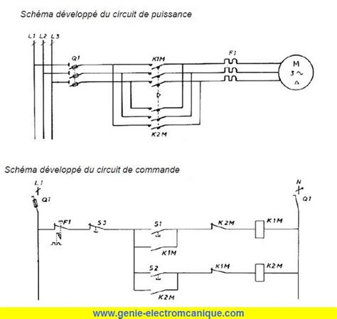 Démarrage Direct De Moteur Asynchrone à Deux Sens De Rotation Génie