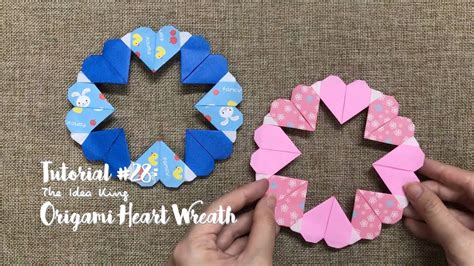 How To Make Diy Origami Heart Wreath The Idea King Tutorial 28 Youtube