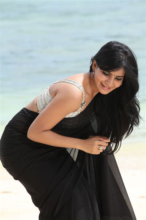 Samantha Ruth Prabhu Black Saree Photos From Movie Jabardasth