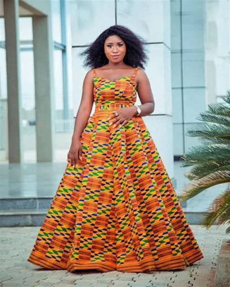 Kente Maxi Dressafrican American Dressstrap Sleeves African Etsy