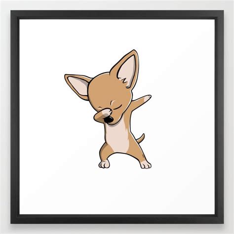 Funny Dabbing Chihuahua Dog Dab Dance Framed Art Print By Barktrends