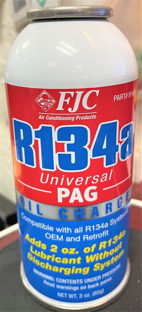 R134a Universal Pag Oil Fjc 3 Oz Can 2 Oz R134a And 1 Oz Oil