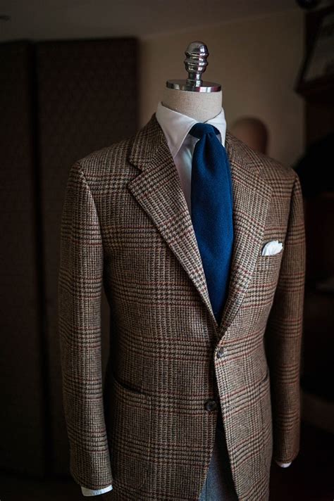 Bandtailor — Brown Glen Plaid Sports Coat For Winter Mens Fashion Suits