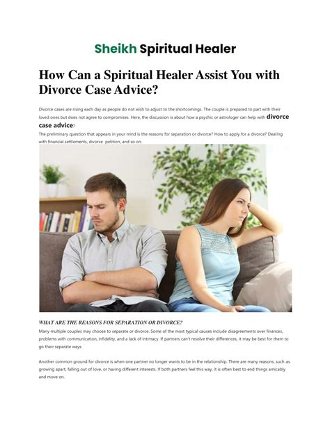 Ppt How Can A Spiritual Healer Assist You With Divorce Case Advice Powerpoint Presentation