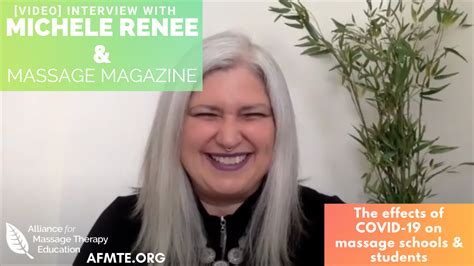Michele Renee Afmte Vp Interviewed By Massage Magazine Alliance For