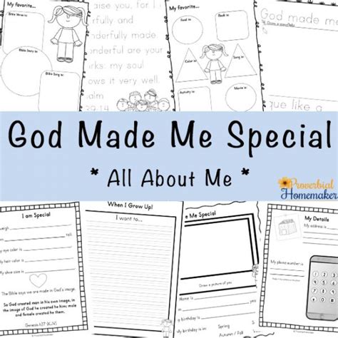 Teach Kids God Made Them Special Printable Pack Proverbial Homemaker