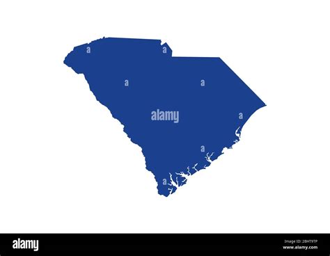 South Carolina State Map Vector Design Illustration Stock Vector Image