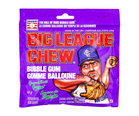 Big League Chew Bubble Gum Ground Ball Grape Oh So Sweet Candy