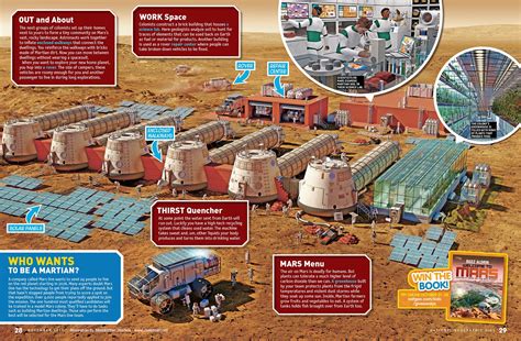 Mars Base Illustrations For National Geographic Kids Magazine