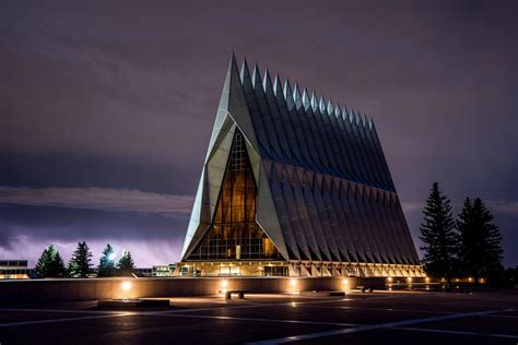 Dvids Images Us Air Force Academy Cadet Chapel Lightning Scenic