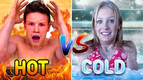 Hot Vs Cold Water And Ice Challenge Youtube