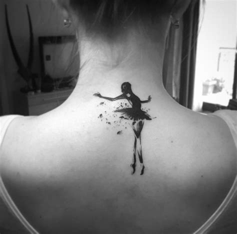 Breathtaking Blackwork Ballerina Tattoo By Balazs Bercsenyi Back Of